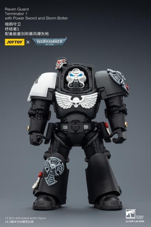 Warhammer 40,000 Raven Guard Terminator (Ver. 1) with Power Sword and Storm Bolter 1/18 Scale Action Figure Gallery Image 4