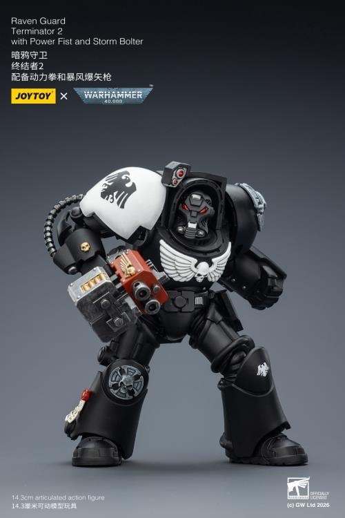 Warhammer 40,000 Raven Guard Terminator (Ver. 2) with Power Fist and Storm Bolter 1/18 Scale Action Figure Gallery Image 10