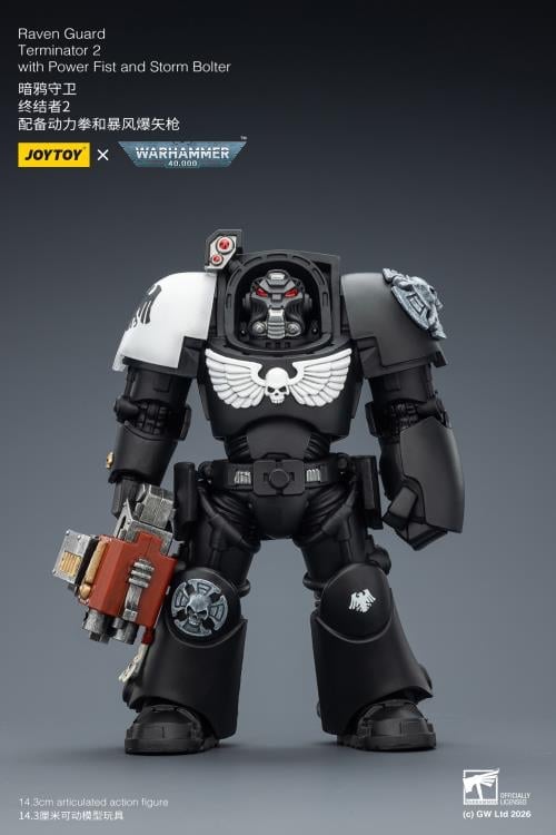 Warhammer 40,000 Raven Guard Terminator (Ver. 2) with Power Fist and Storm Bolter 1/18 Scale Action Figure Gallery Image 4
