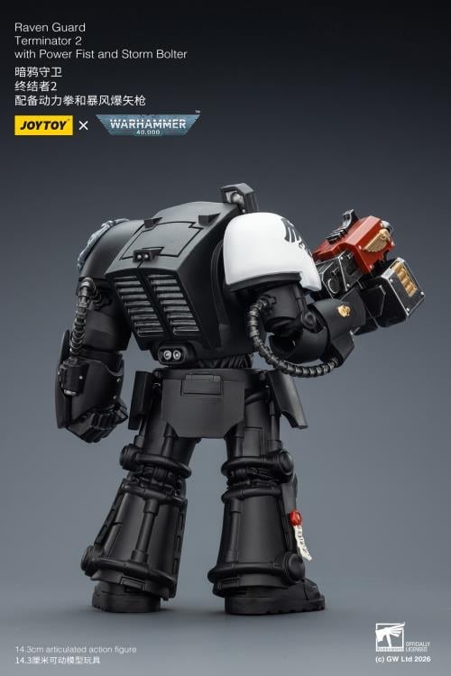 Warhammer 40,000 Raven Guard Terminator (Ver. 2) with Power Fist and Storm Bolter 1/18 Scale Action Figure Gallery Image 7