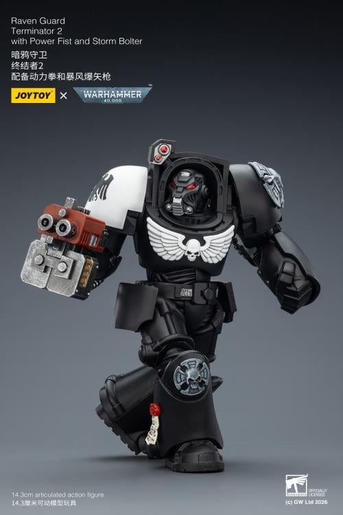 Warhammer 40,000 Raven Guard Terminator (Ver. 2) with Power Fist and Storm Bolter 1/18 Scale Action Figure Gallery Image 11