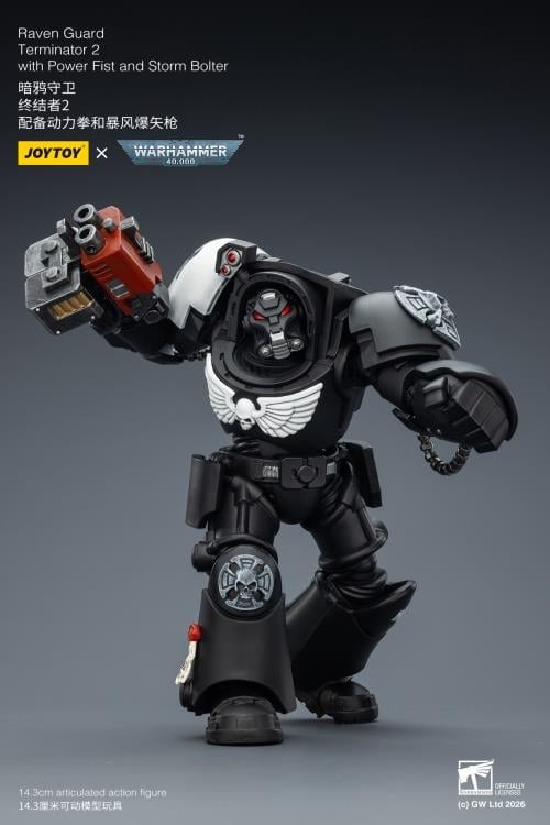Warhammer 40,000 Raven Guard Terminator (Ver. 2) with Power Fist and Storm Bolter 1/18 Scale Action Figure Gallery Image 9