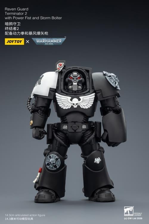 Warhammer 40,000 Raven Guard Terminator (Ver. 2) with Power Fist and Storm Bolter 1/18 Scale Action Figure Gallery Image 5