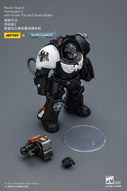 Warhammer 40,000 Raven Guard Terminator (Ver. 2) with Power Fist and Storm Bolter 1/18 Scale Action Figure Gallery Image 12