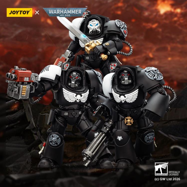 Warhammer 40,000 Raven Guard Terminator (Ver. 3) with Power Fist and Assault Cannon 1/18 Scale Action Figure Gallery Image 13