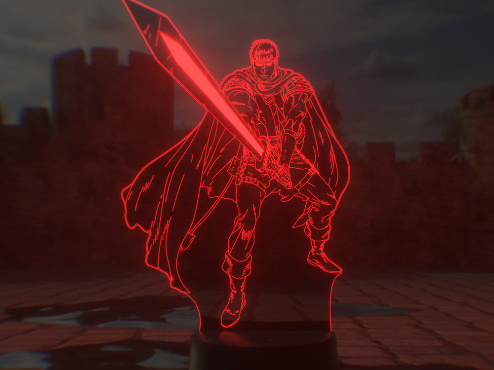 Berserk Guts Otaku Lamp Gallery Image 1