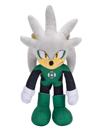 DC Comics x Sonic the Hedgehog 9" Silver the Hedgehog as Green Lantern Plush Gallery Image 2