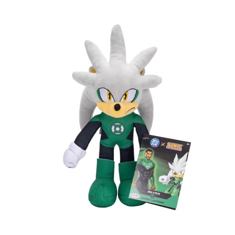 DC Comics x Sonic the Hedgehog 9" Silver the Hedgehog as Green Lantern Plush Gallery Image 6