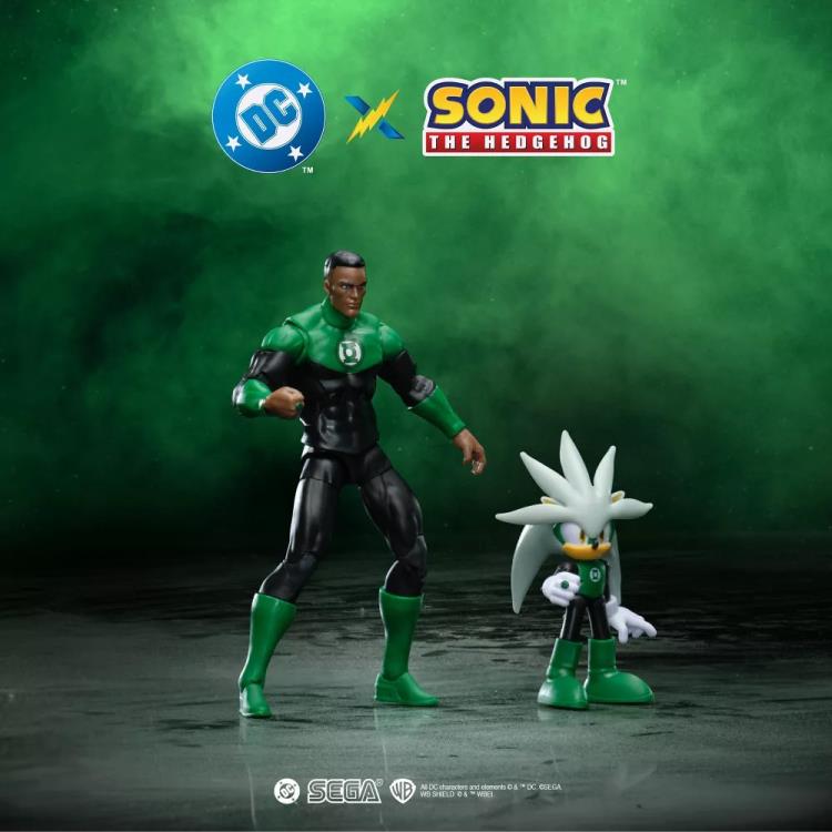 DC Comics x Sonic the Hedgehog Silver & Green Lantern Action Figure Two-Pack Gallery Image 3