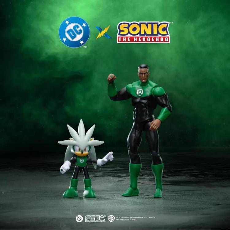 DC Comics x Sonic the Hedgehog Silver & Green Lantern Action Figure Two-Pack Gallery Image 4