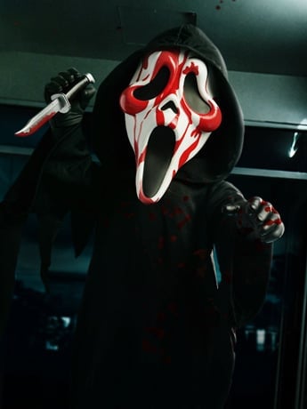Ghost Face Lives Mezco Designer Series Mega Scale Bloody Ghost Face Doll Gallery Image 2