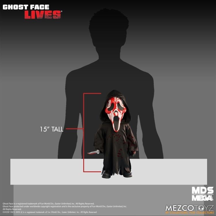 Ghost Face Lives Mezco Designer Series Mega Scale Bloody Ghost Face Doll Gallery Image 9