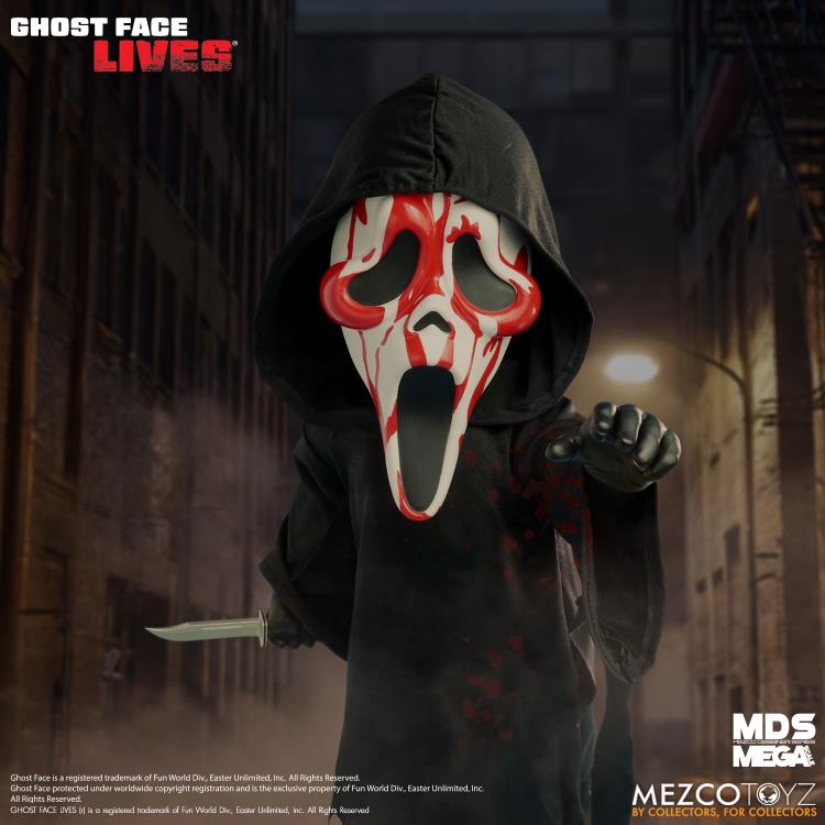 Ghost Face Lives Mezco Designer Series Mega Scale Bloody Ghost Face Doll Gallery Image 4