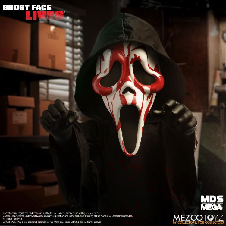Ghost Face Lives Mezco Designer Series Mega Scale Bloody Ghost Face Doll Gallery Image 6