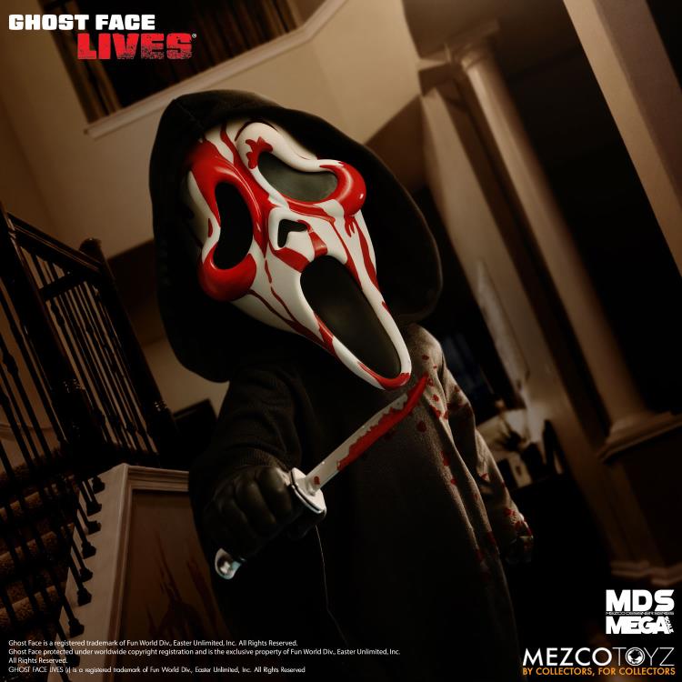 Ghost Face Lives Mezco Designer Series Mega Scale Bloody Ghost Face Doll Gallery Image 5