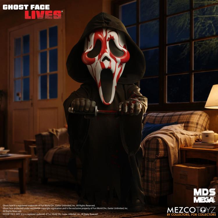 Ghost Face Lives Mezco Designer Series Mega Scale Bloody Ghost Face Doll Gallery Image 8