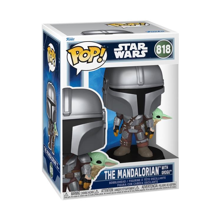 Star Wars: Mandalorian & Grogu Pop! #818 The Mandalorian with Grogu Gallery Image 4