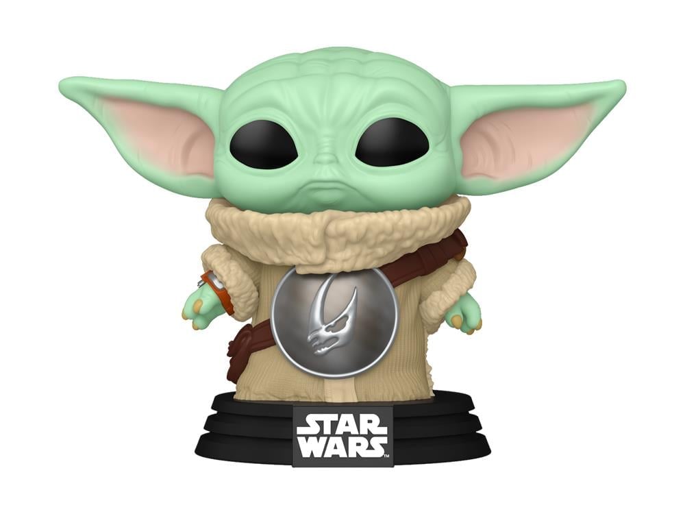Star Wars: Mandalorian & Grogu Pop! #819 Grogu with Crest Gallery Image 1