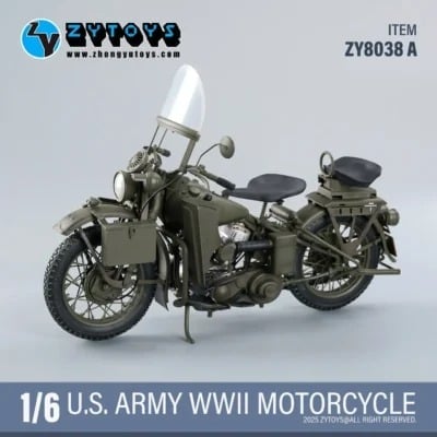 WWII U.S. Army Motorcycle 1/6 Scale Vehicle