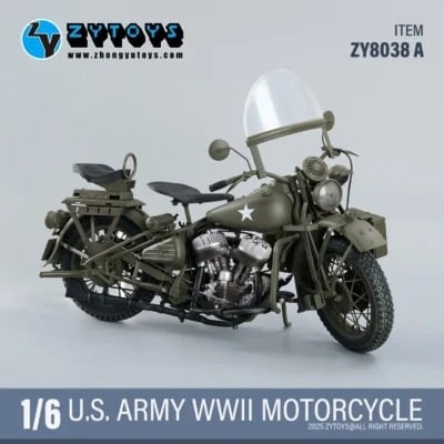 ミリタリー CAVALRY SCOUT & MOTORCYCLE 1/6 WWII U.S. Army Motorcycle 1/6 Scale Vehicle