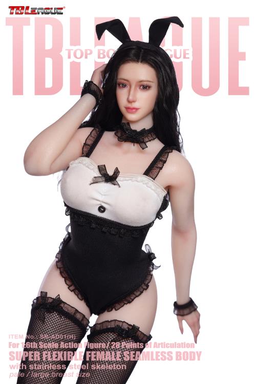 Female Bunny Black (Pale Large Bust) 1/6 Scale Figure (SR-AD01 With Head Sculpt) Gallery Image 7