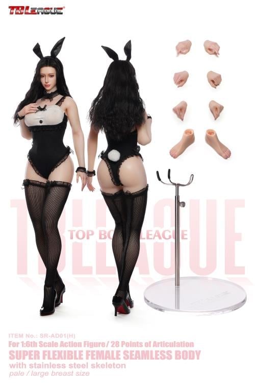Female Bunny Black (Pale Large Bust) 1/6 Scale Figure (SR-AD01 With Head Sculpt) Gallery Image 12