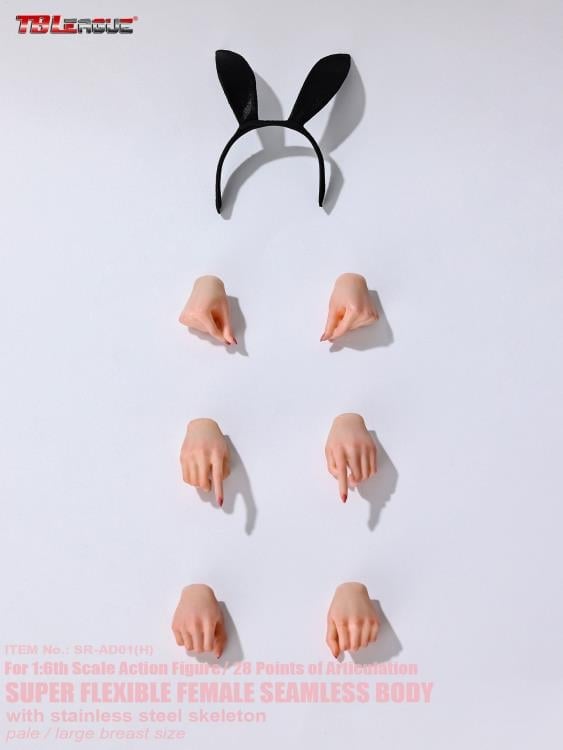 Female Bunny Black (Pale Large Bust) 1/6 Scale Figure (SR-AD01 With Head Sculpt) Gallery Image 13