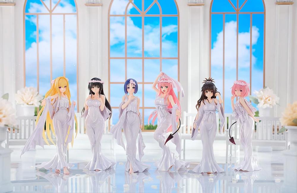 To Love-Ru Darkness 15th Anniversary CHILLfigg Goddess Dress Ver. Boxed Set of 6 Figures Gallery Image 3