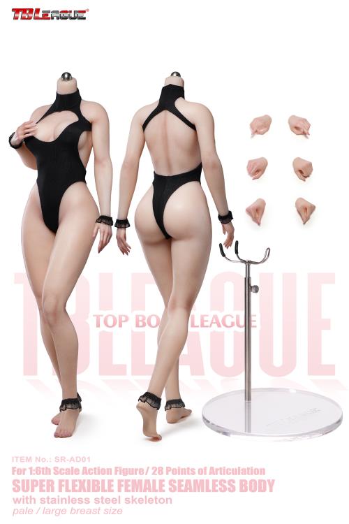 Female Bunny Black (Pale Large Bust) 1/6 Scale Body (SR-AD01 Without Head Sculpt) Gallery Image 3