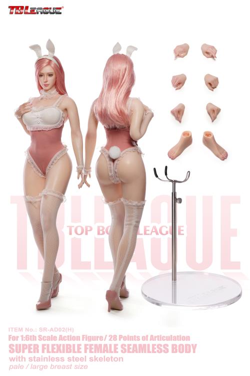 Female Bunny Pink (Pale Large Bust) 1/6 Scale Figure (SR-AD02 With Head Sculpt) Gallery Image 19