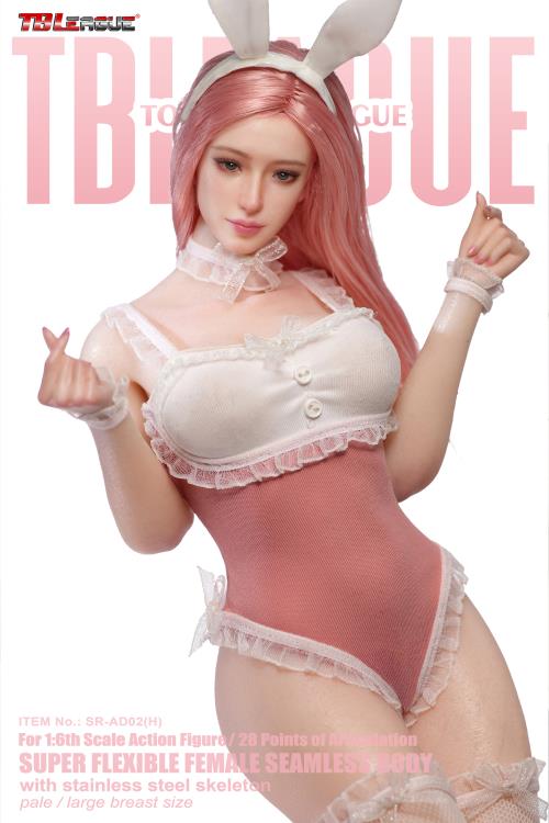 Female Bunny Pink (Pale Large Bust) 1/6 Scale Figure (SR-AD02 With Head Sculpt) Gallery Image 6