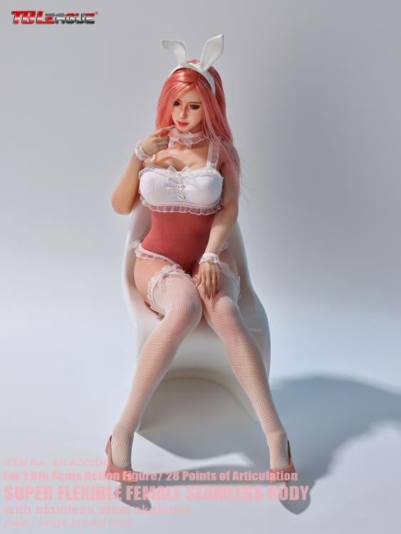 Female Bunny Pink (Pale Large Bust) 1/6 Scale Figure (SR-AD02 With Head Sculpt) Gallery Image 16