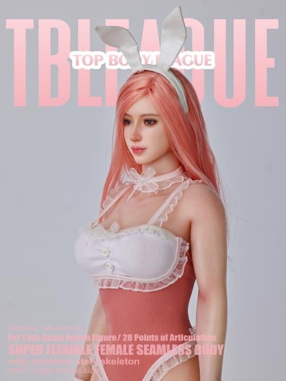 Female Bunny Pink (Pale Large Bust) 1/6 Scale Figure (SR-AD02 With Head Sculpt) Gallery Image 14