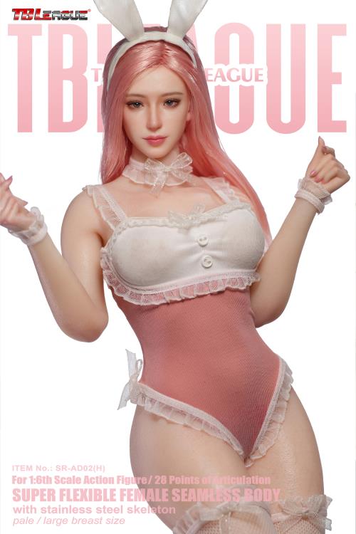 Female Bunny Pink (Pale Large Bust) 1/6 Scale Figure (SR-AD02 With Head  Sculpt)