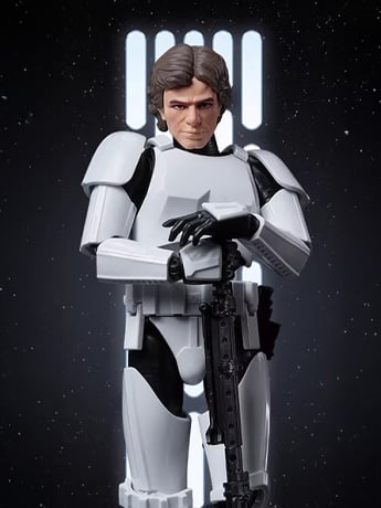 Star Wars: A New Hope Champion Class 03 Han Solo (Stormtrooper Disguise) Model Kit Gallery Image 2