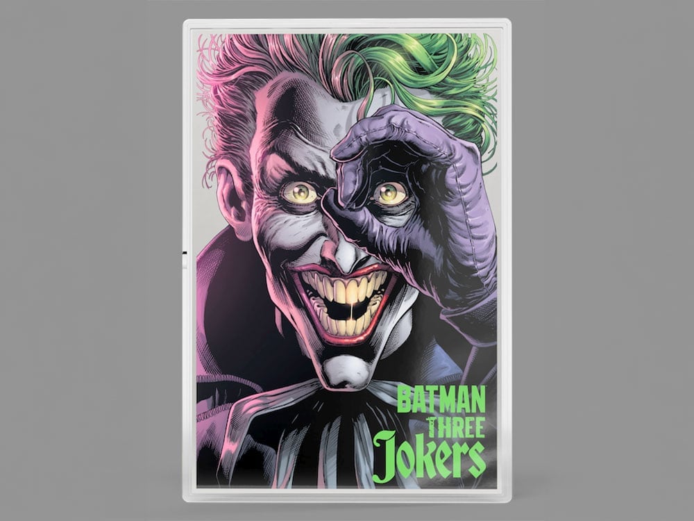 2026 DC Comics Three Jokers The Comedian 1 oz Silver Foil Collectible Gallery Image 1