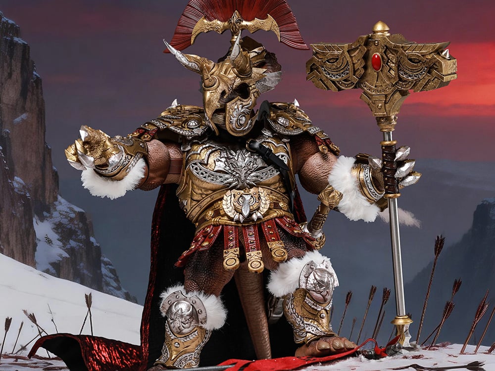 Dinosaur Battlefield The Old King of Triceratops (Deluxe Edition Brown Ver.) 1/12 Scale Action Figure Gallery Image 1