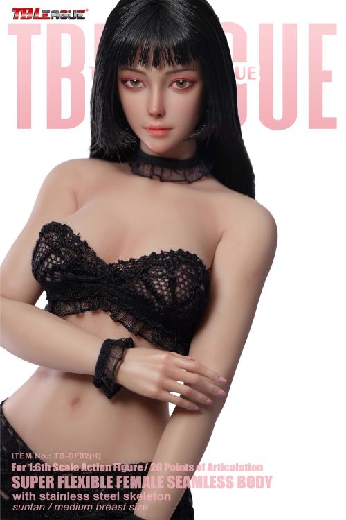 Female Body (Suntan Medium Bust) 1/6 Scale Action Figure (TB-DF02 With Head Sculpt) Gallery Image 11