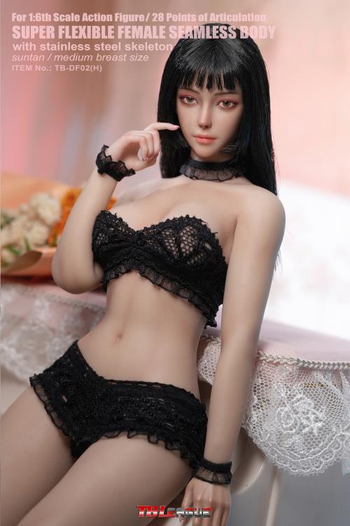 Female Body (Suntan Medium Bust) 1/6 Scale Action Figure (TB-DF02 With Head Sculpt) Gallery Image 5
