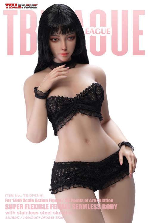 Female Body (Suntan Medium Bust) 1/6 Scale Action Figure (TB-DF02 With Head Sculpt) Gallery Image 10