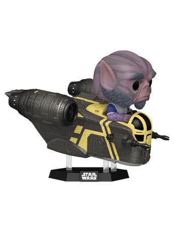 Star Wars: Mandalorian & Grogu Pop! Rides #838 Deluxe Zeb Orrelios in the Razor Crest Gallery Image 2