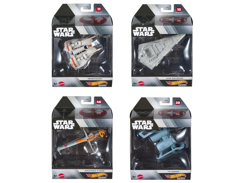 Star Wars Hot Wheels Starships Select Mix 1 Set of 4 Starships Gallery Image 1