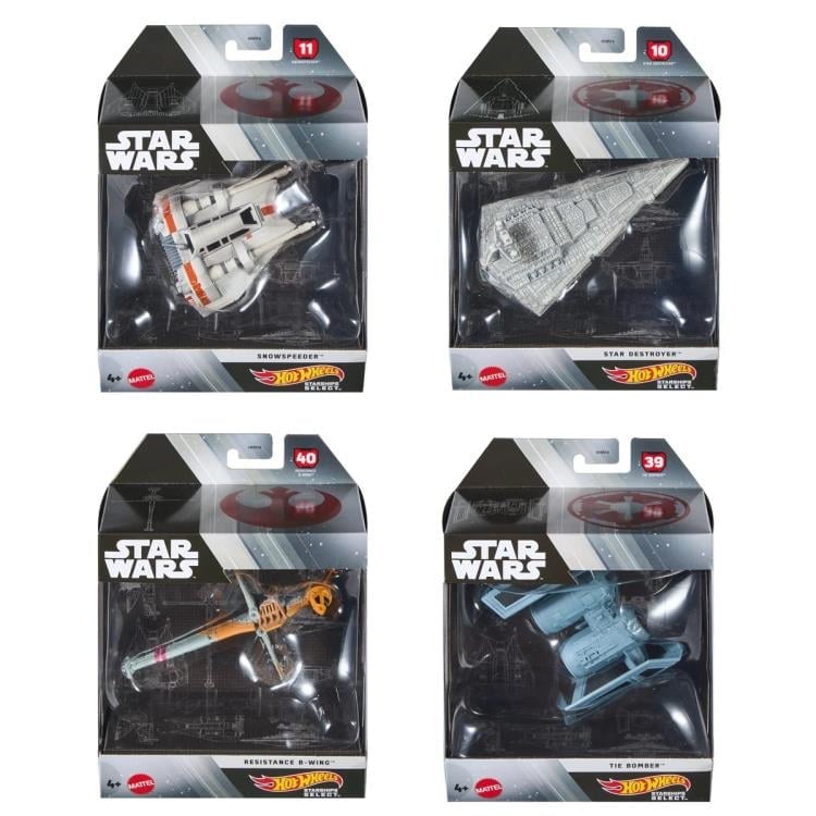Star Wars Hot Wheels Starships Select Mix 1 Set of 4 Starships