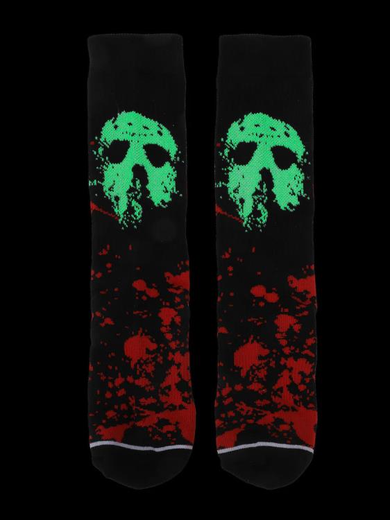 Friday the 13th Jason Mask Glow-In-The-Dark Men's Crew Socks 3-Pack Gallery Image 4