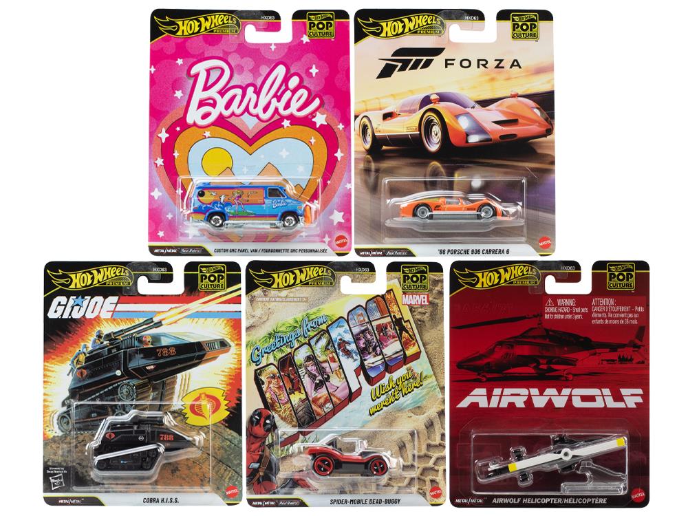 Hot Wheels Premium Pop Culture 2026 Mix 3 Set of 5 Models