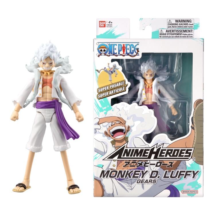 One Piece Anime Heroes Monkey D. Luffy (Gear 5) Action Figure Gallery Image 7