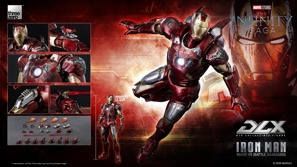 Marvel: The Infinity Saga DLX Iron Man Mark 7 (Battle Damaged Ver