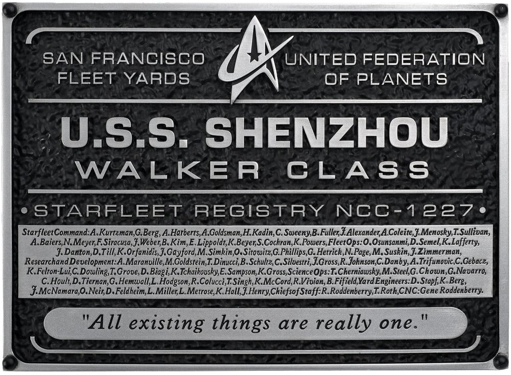 Star Trek: Discovery U.S.S. Shenzhou Resin Dedication Plaque Gallery Image 3