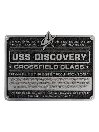 Star Trek: Discovery U.S.S. Discovery Resin Dedication Plaque Gallery Image 2