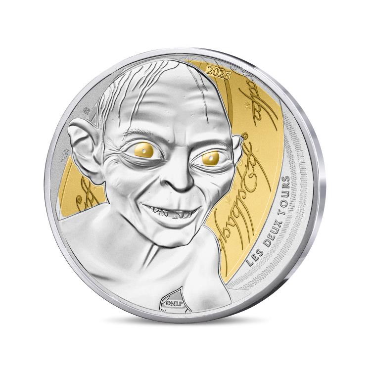 2026 France The Lord of the Rings Gollum Limited Edition 10 Euro Silver Collectible Coin Gallery Image 3
